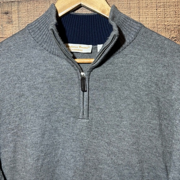 Gianfranco Burani Made in Italy Cashmere Wool Blend 1/4 Zip Sweater size Large - Picture 3 of 8
